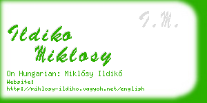 ildiko miklosy business card