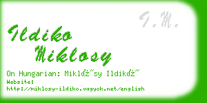 ildiko miklosy business card